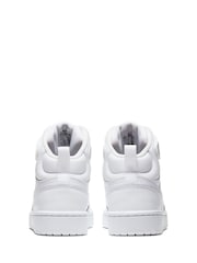 Nike White Youth Court Borough Mid Trainers - Image 6 of 10