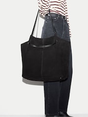 Jigsaw Large Shopper Suede Tote Bag - Imaginea 1 din 6