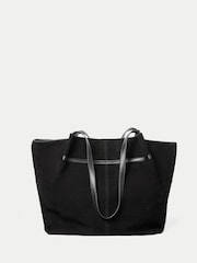 Jigsaw Large Shopper Suede Tote Bag - Imaginea 4 din 6