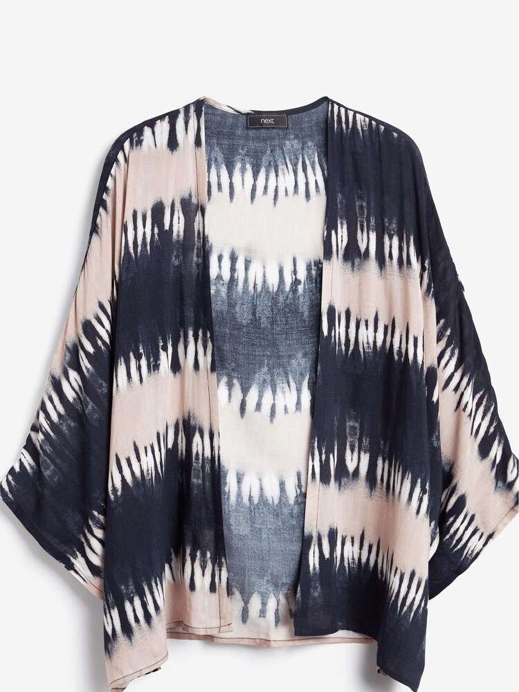Ecru/Marine - Couverture effet tie-dye - Image 5 of 5