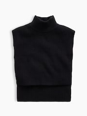 Gap Black CashSoft Mock Neck Knitted Vest - Image 1 of 2