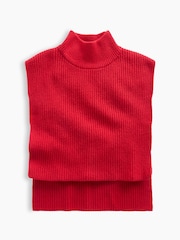 Gap Red CashSoft Mock Neck Knitted Vest - Image 1 of 2