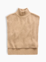 Gap Cream CashSoft Mock Neck Knitted Vest - Image 1 of 2