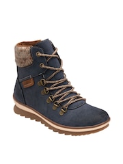 Lotus Blue Zip-Up Ankle Boots - Image 1 of 4