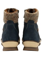 Lotus Blue Zip-Up Ankle Boots - Image 3 of 4
