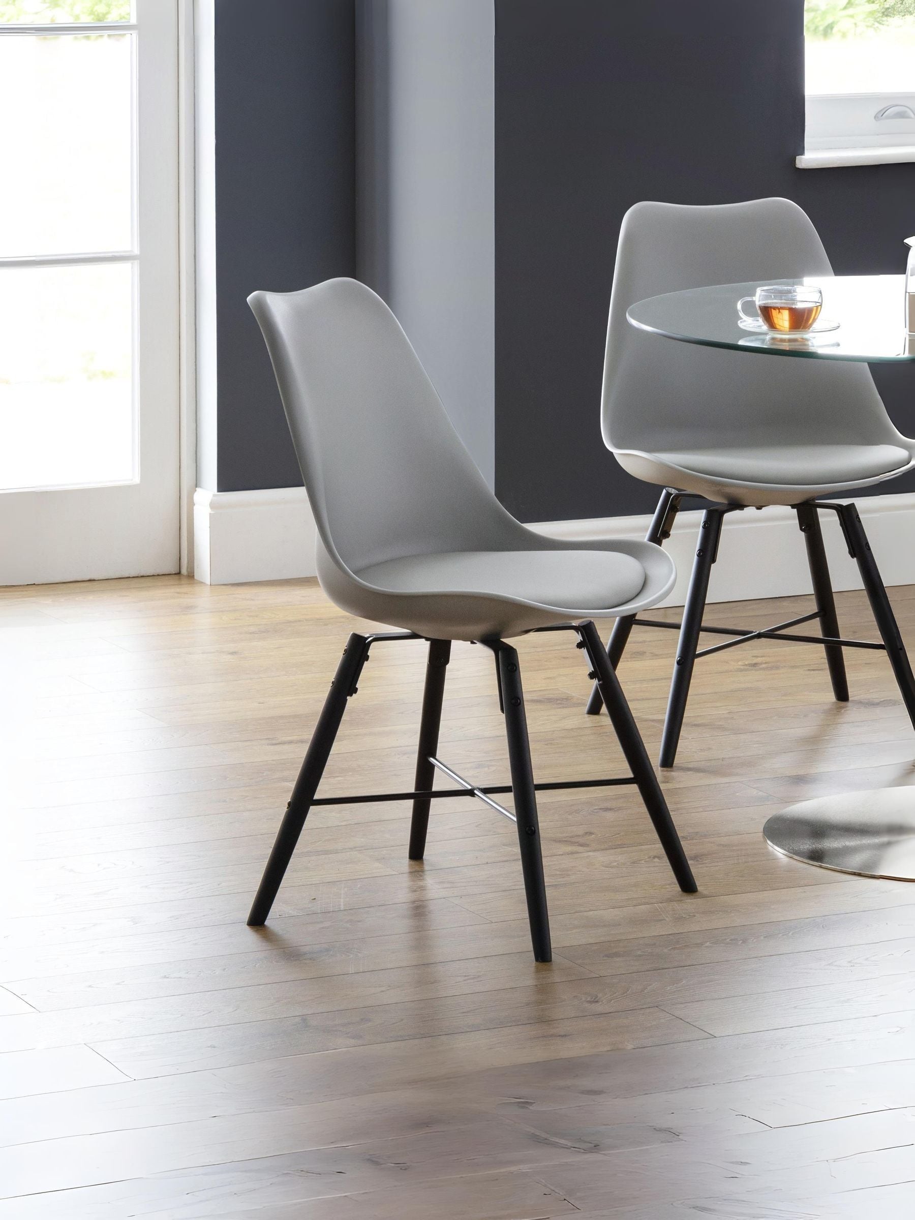 Julian Bowen Unisex Grey Set Of 2 Kari Dining Chairs - Image 5