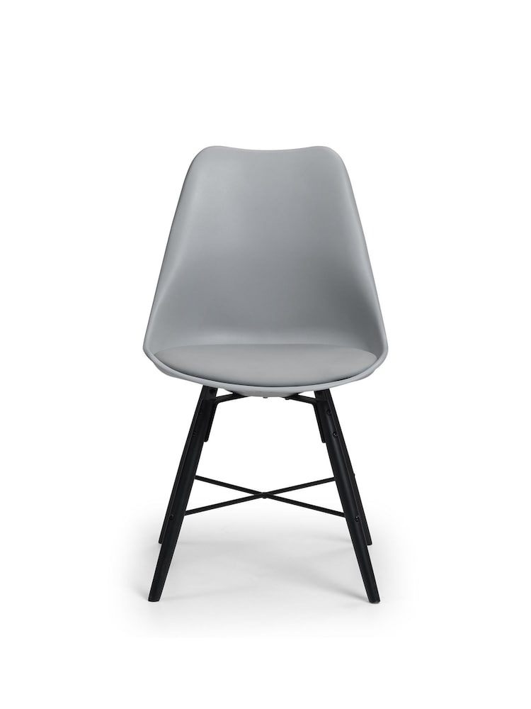 Julian Bowen Grey Set of 2 Kari Dining Chairs - Image 4 of 4