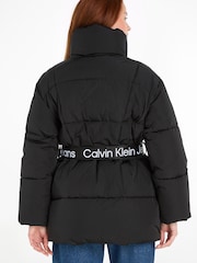 Calvin Klein Jeans Belted Long Puffer Jacket - Image 2 of 6
