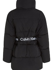 Calvin Klein Jeans Belted Long Puffer Jacket - Image 5 of 6