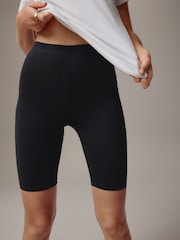 Black Jersey Cycle Shorts - Image 3 of 5