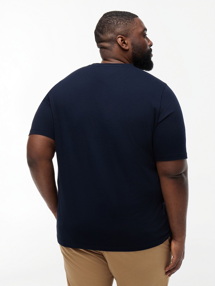 Tommy Hilfiger Blue Plus Logo Jersey Crew Neck T-Shirt - Image 2 of 5