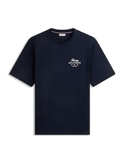 Tommy Hilfiger Blue Plus Logo Jersey Crew Neck T-Shirt - Image 5 of 5