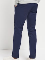 French Navy Blue Slim Fit Stretch Chinos Trousers - Image 2 of 4