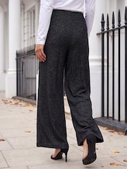 Roman Black Petite Shimmer Trousers - Image 3 of 4