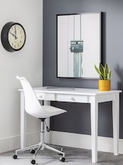 Julian Bowen White Carrington Compact 2 Drawer Desk - Image 1 of 6