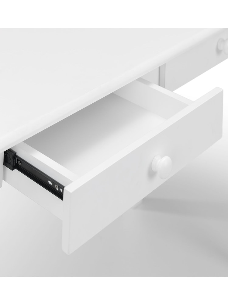 Julian Bowen White Carrington Compact 2 Drawer Desk - Image 6 of 6