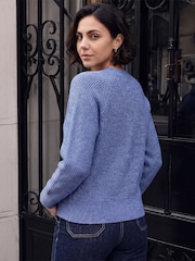 Roman Blue Soft Knit Cardigan - Image 4 of 4