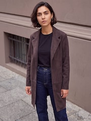 Roman Brown Suedette Faux Jacket - Image 1 of 4