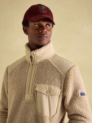 Joules Billy Cream Quarter Zip Borg Fleece Sweatshirt - Image 5 of 7