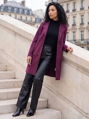 Roman Purple Suedette Faux Jacket - Image 2 of 4