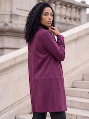 Roman Purple Suedette Faux Jacket - Image 3 of 4