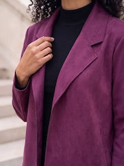 Roman Purple Suedette Faux Jacket - Image 4 of 4