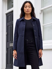 Roman Blue Petite Single Breasted Pocket Coat - Image 2 of 4