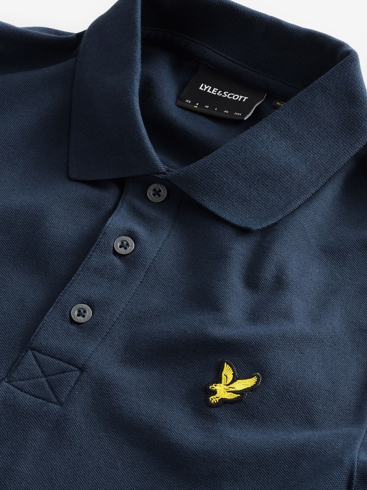 Lyle & Scott Navy Classic Polo Shirt - Image 4 of 5
