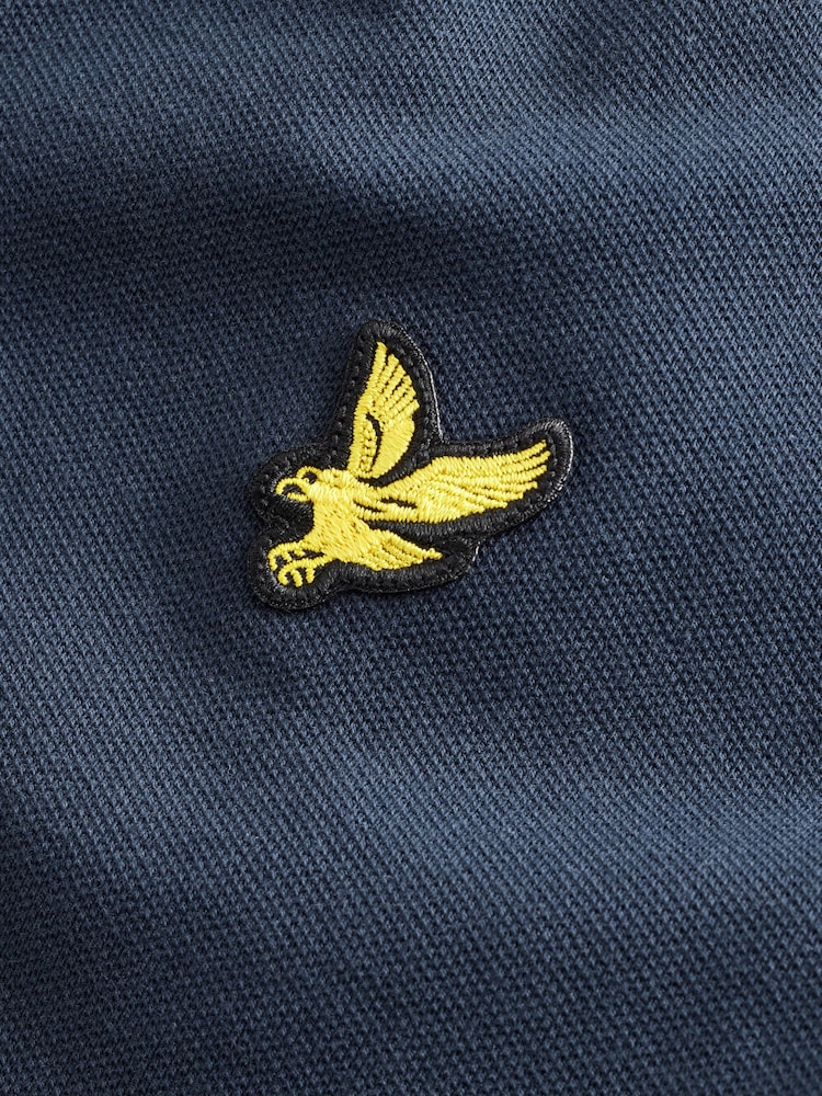 Lyle & Scott Navy Classic Polo Shirt - Image 5 of 5