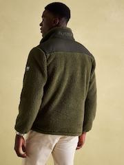 Joules Billy Green Quarter Zip Borg Fleece Sweatshirt - Image 2 of 8