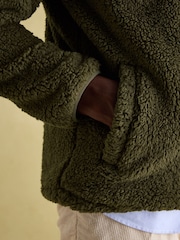 Joules Billy Green Quarter Zip Borg Fleece Sweatshirt - Image 5 of 8