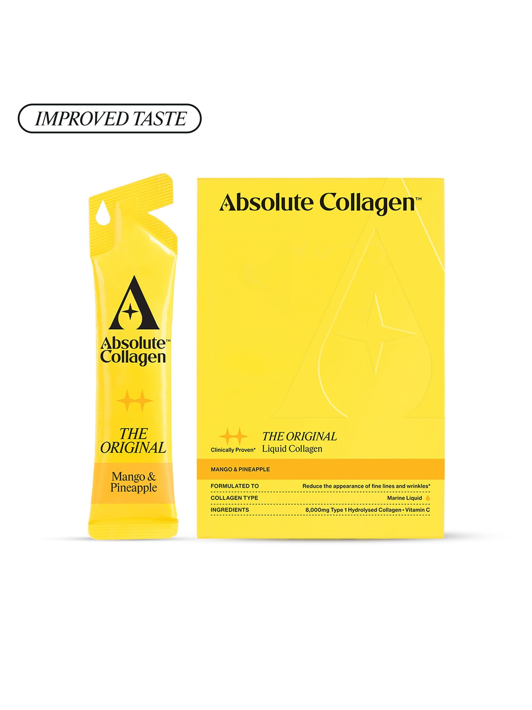 Absolute Collagen Women's Mango And Pineapple Marine Liquid Sachets Supplements 10 X 12Ml - Image 1