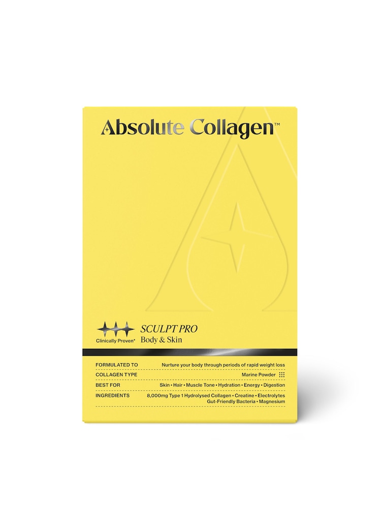 Absolute Collagen GLP1 Support Sculpt Pro Powder Supplement 10x11.5g Sachet 10x 10.1g Scoop - Image 1 of 7 Absolute Collagen GLP1 Support Sculpt Pro Powder Supplement 10x11.5g Sachet 10x 10.1g Scoop - Image 1 of 7