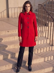 Roman Red Petite Single Breasted Pocket Coat - Image 2 of 4