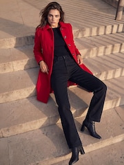 Roman Red Petite Single Breasted Pocket Coat - Image 3 of 4