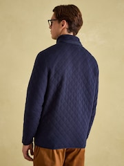 Joules Malton Navy Quilted Jersey Pullover Sweatshirt - Image 2 of 7