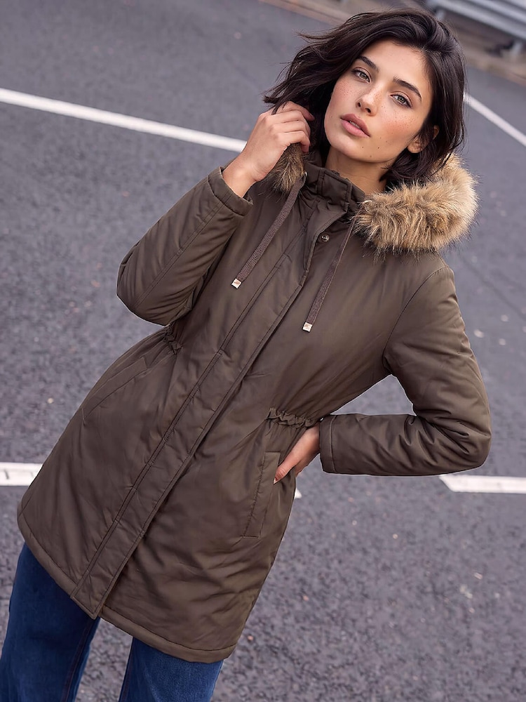 Roman Grey Petite Puffer Coat - Image 1 of 4 Roman Grey Petite Puffer Coat - Image 1 of 4