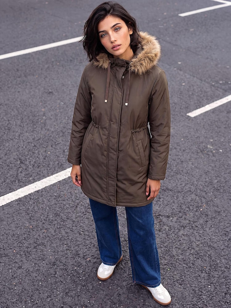 Roman Grey Petite Puffer Coat - Image 2 of 4 Roman Grey Petite Puffer Coat - Image 2 of 4