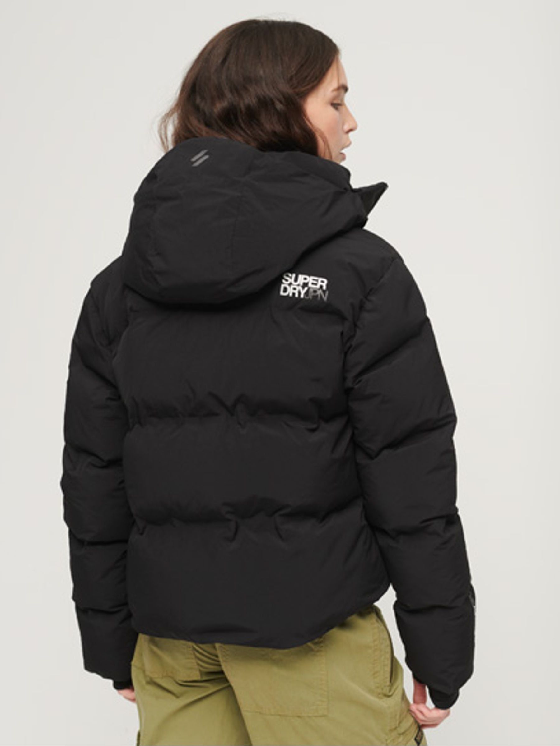 Boxy puffer jacket with hood clearance