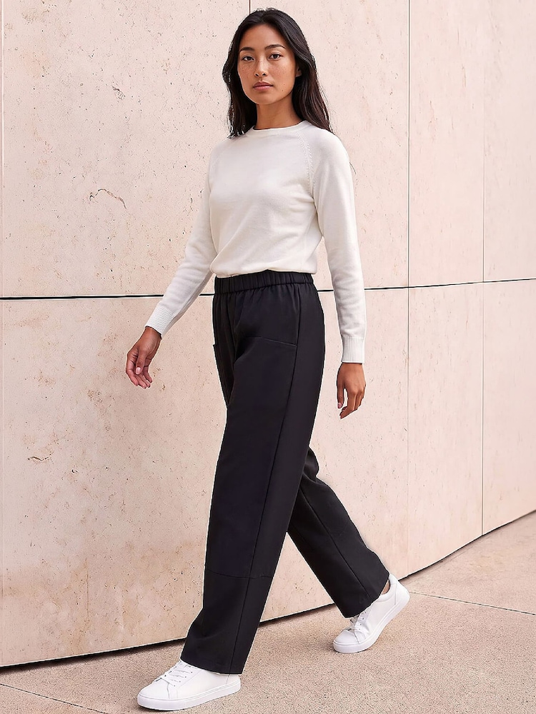 Roman Black Petite Patch Pocket Trousers - Image 2 of 4 Roman Black Petite Patch Pocket Trousers - Image 2 of 4