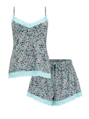 Pour Moi Grey Sofa Loves Lace Jersey Cami & Short PJ Set - Image 4 of 4