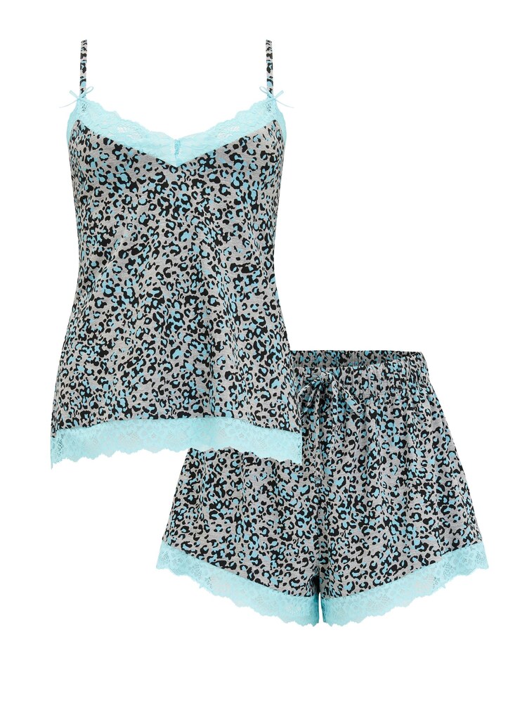 Pour Moi Grey Sofa Loves Lace Jersey Cami & Short PJ Set - Image 4 of 4