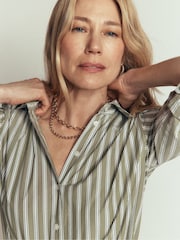 Boden Green Sienna Crop Relax Cotton Shirt - Image 6 of 7