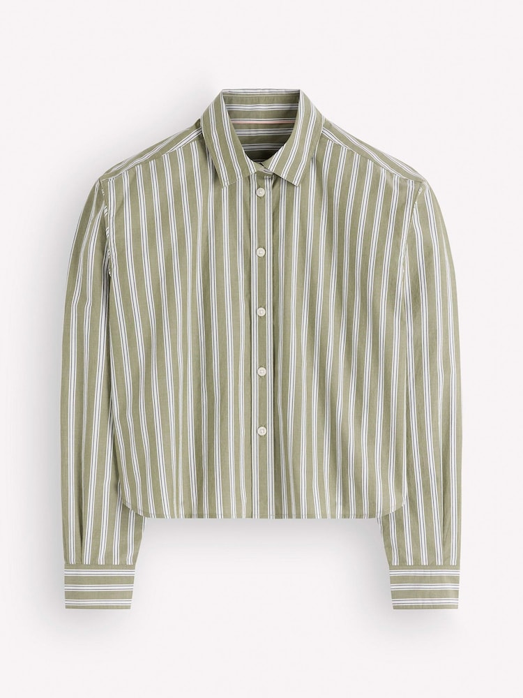 Boden Green Sienna Crop Relax Cotton Shirt - Image 7 of 7 Boden Green Sienna Crop Relax Cotton Shirt - Image 7 of 7