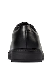 Clarks Black Wide Fit (G) Leather Loxham Derby Youth Shoes - Image 6 of 8