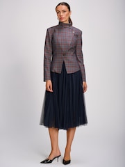 Jolie Moi Blue Tulle Godet Midi Skirt - Image 5 of 6