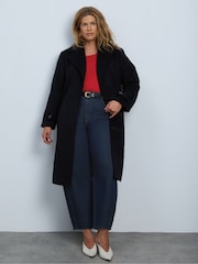 Live Unlimited Black Wool Blend Tailored Coat - Image 1 of 6
