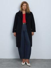 Live Unlimited Black Wool Blend Tailored Coat - Image 2 of 6
