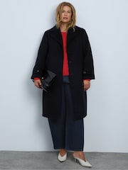Live Unlimited Black Wool Blend Tailored Coat - Image 3 of 6