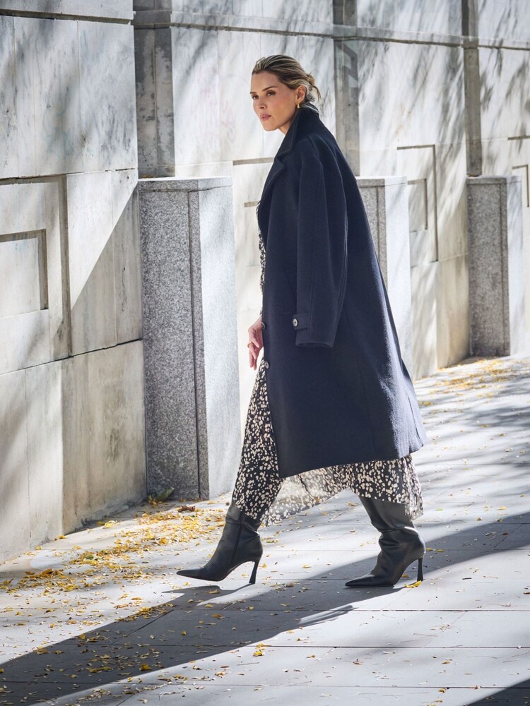 Live Unlimited Black Wool Blend Tailored Coat - Image 4 of 4